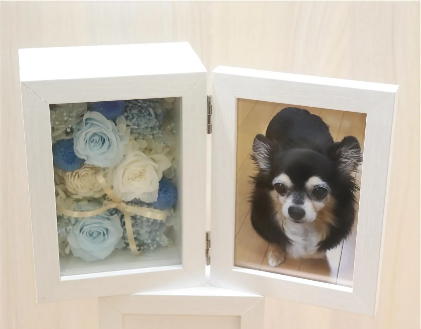 プリザーブドフラワーのフォトフレームのを店頭&イーフローラに...