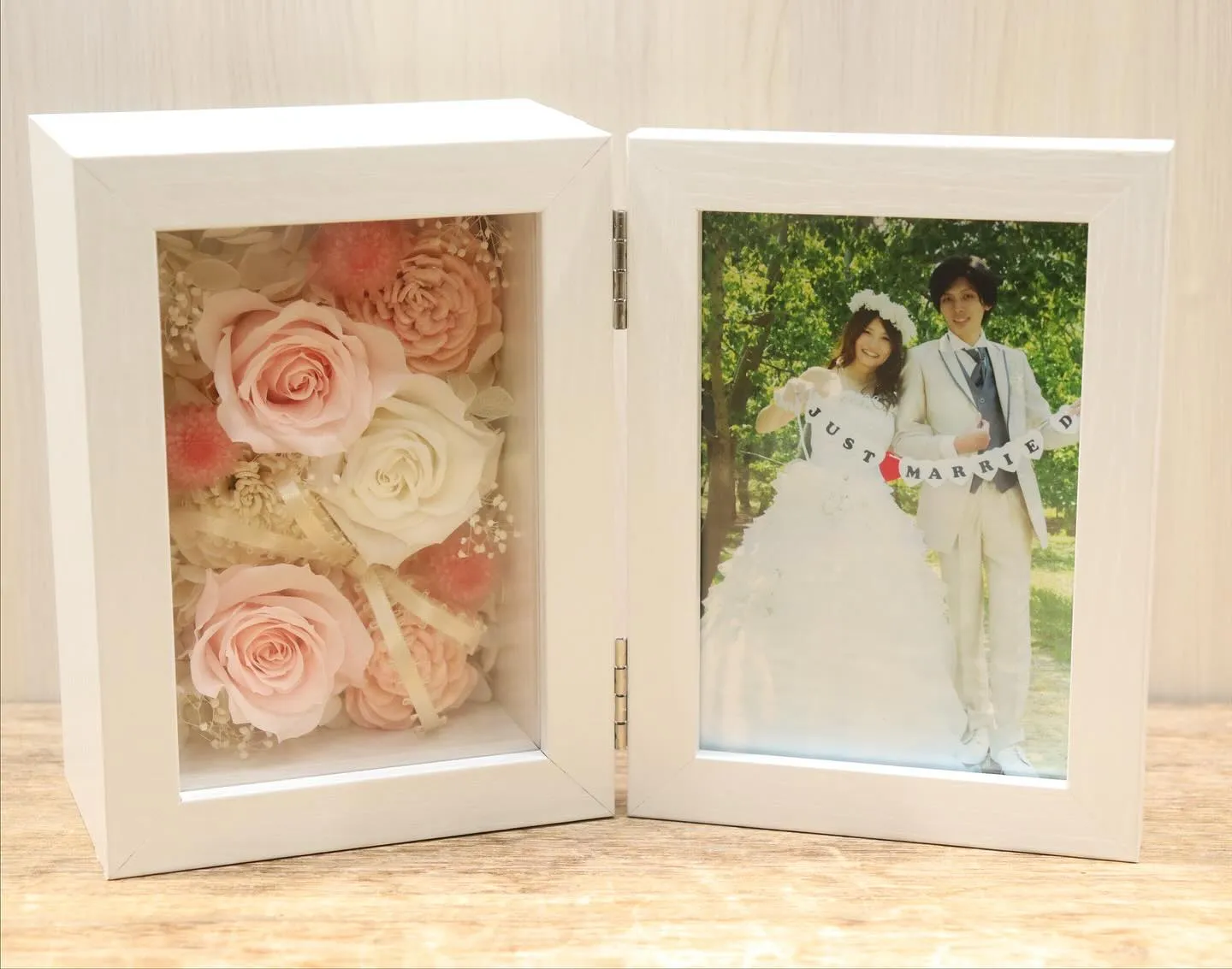 家族写真・ウエディングフォトにもお勧めなプリザーブドフラワー...