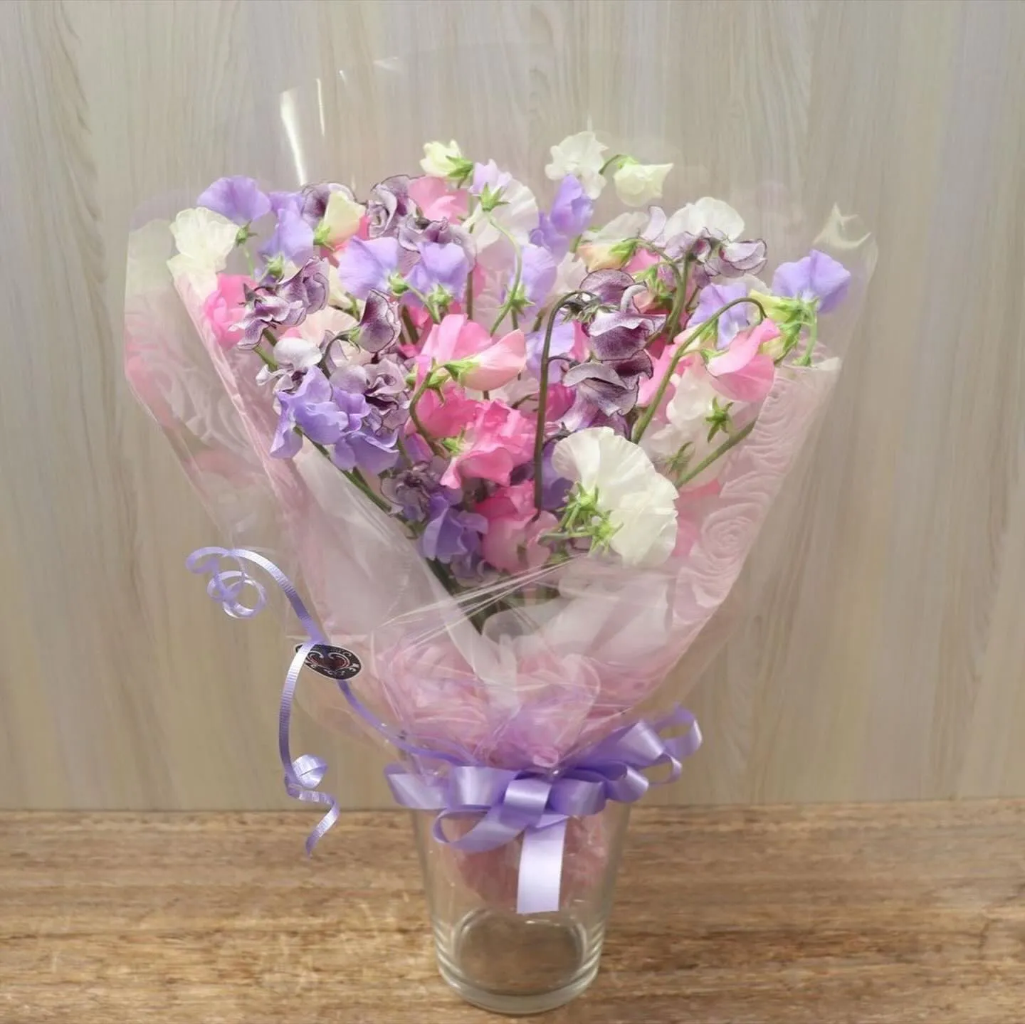 🌸春を束ねて…スイートピーだけの花束🌸