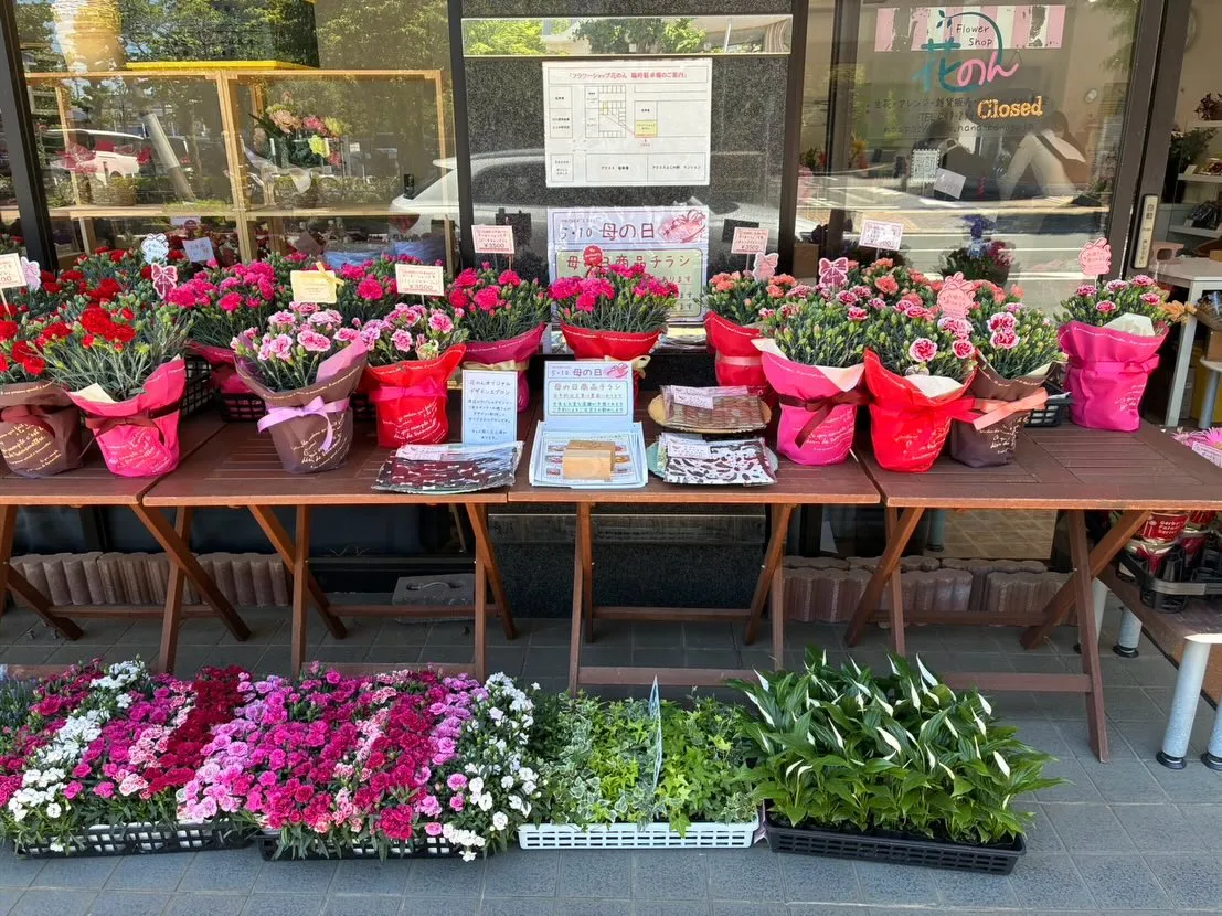 【母の日👩🏻】店頭の準備が早くも整いました！✨