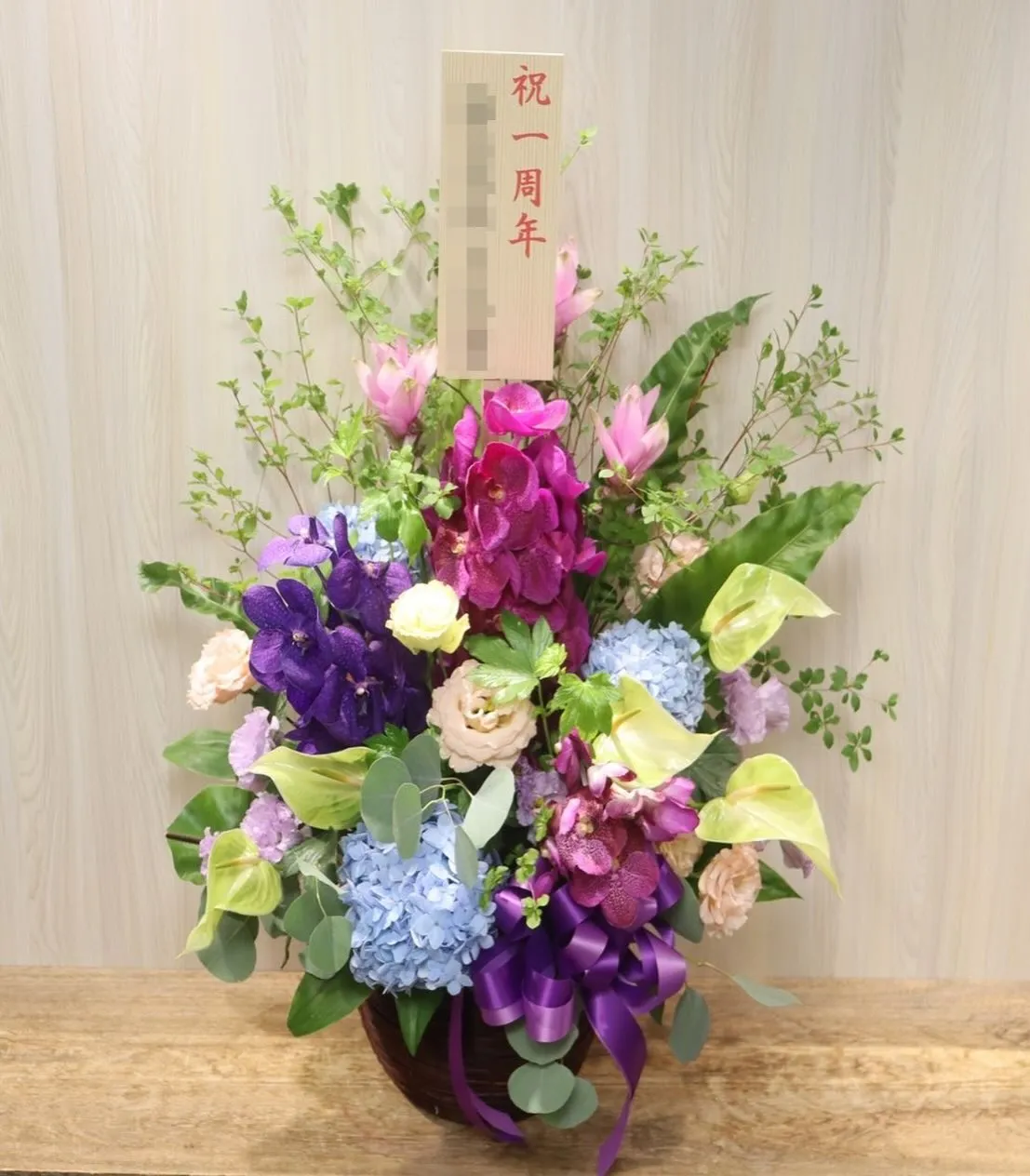 【明日から営業再開📢】夏の豪華な大型アレンジメント🌻